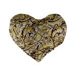 Marble Texture Pattern Seamless Standard 16  Premium Flano Heart Shape Cushions