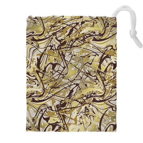 Marble Texture Pattern Seamless Drawstring Pouch (5XL) from ArtsNow.com Front