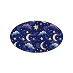 Night Moon Seamless Sticker Oval (100 pack)
