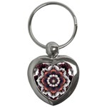 Mandala Design Pattern Key Chain (Heart)
