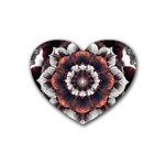 Mandala Design Pattern Rubber Coaster (Heart)