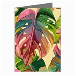Monstera Colorful Leaves Foliage Greeting Cards (Pkg of 8)