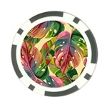 Monstera Colorful Leaves Foliage Poker Chip Card Guard (10 pack)