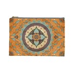 Mandala Floral Decorative Flower Cosmetic Bag (Large)