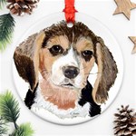 Beagle Puppy Ornament (Round)