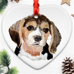 Beagle Puppy Ornament (Heart)