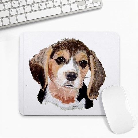 Beagle Puppy Large Mousepad from ArtsNow.com Front