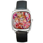 Abstract wings Square Metal Watch