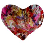 Abstract wings Large 19  Premium Heart Shape Cushions