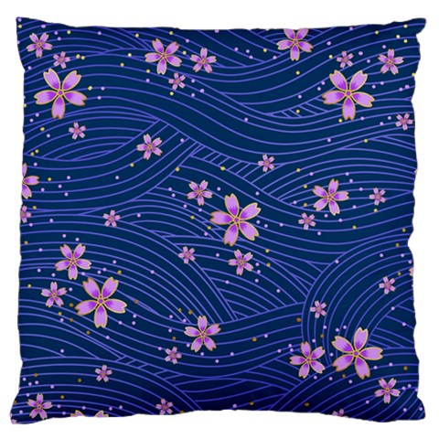 Flowers Floral Background Large Premium Plush Fleece Cushion Case (One Side) from ArtsNow.com Front
