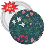 Spring small flowers 3  Buttons (100 pack) 