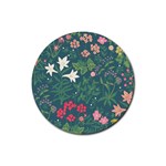 Spring small flowers Rubber Round Coaster (4 pack)