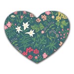 Spring small flowers Heart Mousepad