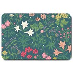 Spring small flowers Large Doormat