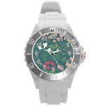 Spring small flowers Round Plastic Sport Watch (L)