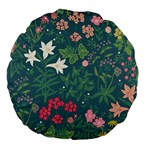 Spring small flowers Large 18  Premium Flano Round Cushions