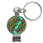 Background Leaves River Nature Nail Clippers Key Chain