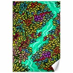 Background Leaves River Nature Canvas 24  x 36 