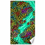 Background Leaves River Nature Canvas 40  x 72 