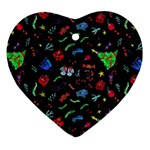 New Year Christmas Background Ornament (Heart)