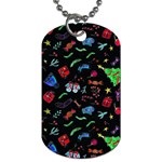 New Year Christmas Background Dog Tag (One Side)