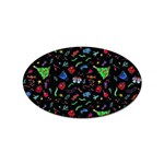 New Year Christmas Background Sticker Oval (10 pack)
