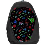 New Year Christmas Background Backpack Bag