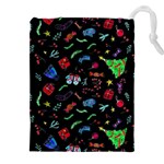 New Year Christmas Background Drawstring Pouch (5XL)
