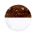 New Year Christmas Background Classic Marble Wood Coaster (Round) 