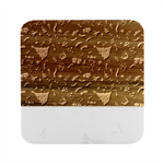 New Year Christmas Background Marble Wood Coaster (Square)