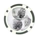 Vintage Retro Boho Background Leaves Botanical Poker Chip Card Guard