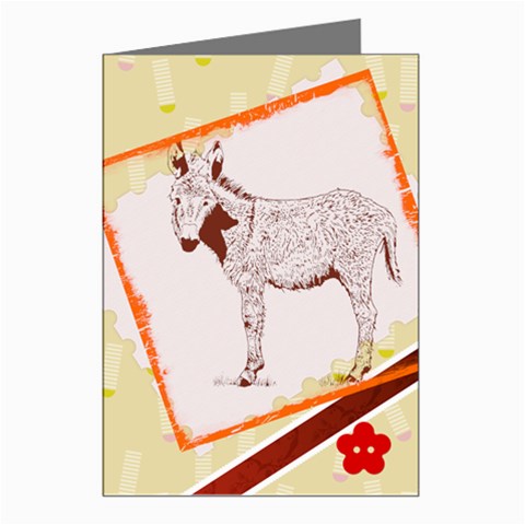 Donkey foal Greeting Cards (Pkg of 8) from ArtsNow.com Left