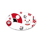 Assorted Illustration Lot Japan Fundal Japanese Sticker (Oval)