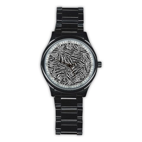 Monochrome Mirage Stainless Steel Round Watch from ArtsNow.com Front