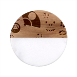 Assorted Illustration Lot Japan Fundal Japanese Classic Marble Wood Coaster (Round) 