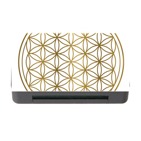 Gold Flower Of Life Sacred Geometry Memory Card Reader with CF from ArtsNow.com Front