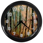 Woodland Woods Forest Trees Nature Outdoors Cellphone Wallpaper Mist Moon Background Artwork Book Co Wall Clock (Black)