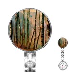Woodland Woods Forest Trees Nature Outdoors Cellphone Wallpaper Mist Moon Background Artwork Book Co Stainless Steel Nurses Watch