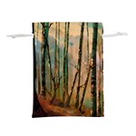 Woodland Woods Forest Trees Nature Outdoors Cellphone Wallpaper Mist Moon Background Artwork Book Co Lightweight Drawstring Pouch (S)