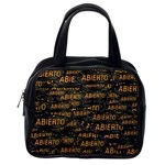 Abierto neon lettes over glass motif pattern Classic Handbag (One Side)