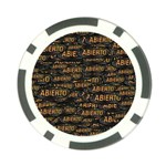 Abierto neon lettes over glass motif pattern Poker Chip Card Guard (10 pack)