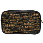 Abierto neon lettes over glass motif pattern Toiletries Bag (One Side)