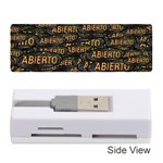 Abierto neon lettes over glass motif pattern Memory Card Reader (Stick)