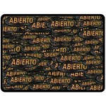 Abierto neon lettes over glass motif pattern Two Sides Fleece Blanket (Large)