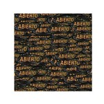 Abierto neon lettes over glass motif pattern Square Satin Scarf (30  x 30 )