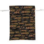 Abierto neon lettes over glass motif pattern Lightweight Drawstring Pouch (XL)