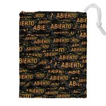 Abierto neon lettes over glass motif pattern Drawstring Pouch (4XL)