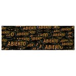 Abierto neon lettes over glass motif pattern Banner and Sign 12  x 4 