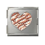 ChromaticMosaic Print Pattern Mega Link Heart Italian Charm (18mm)