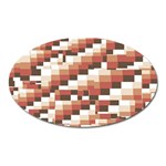 ChromaticMosaic Print Pattern Oval Magnet